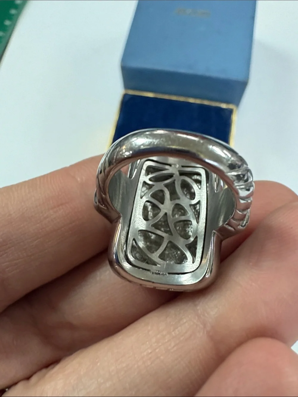 Avon Gold-Tone Pave Crystal Ring with Clear Stones